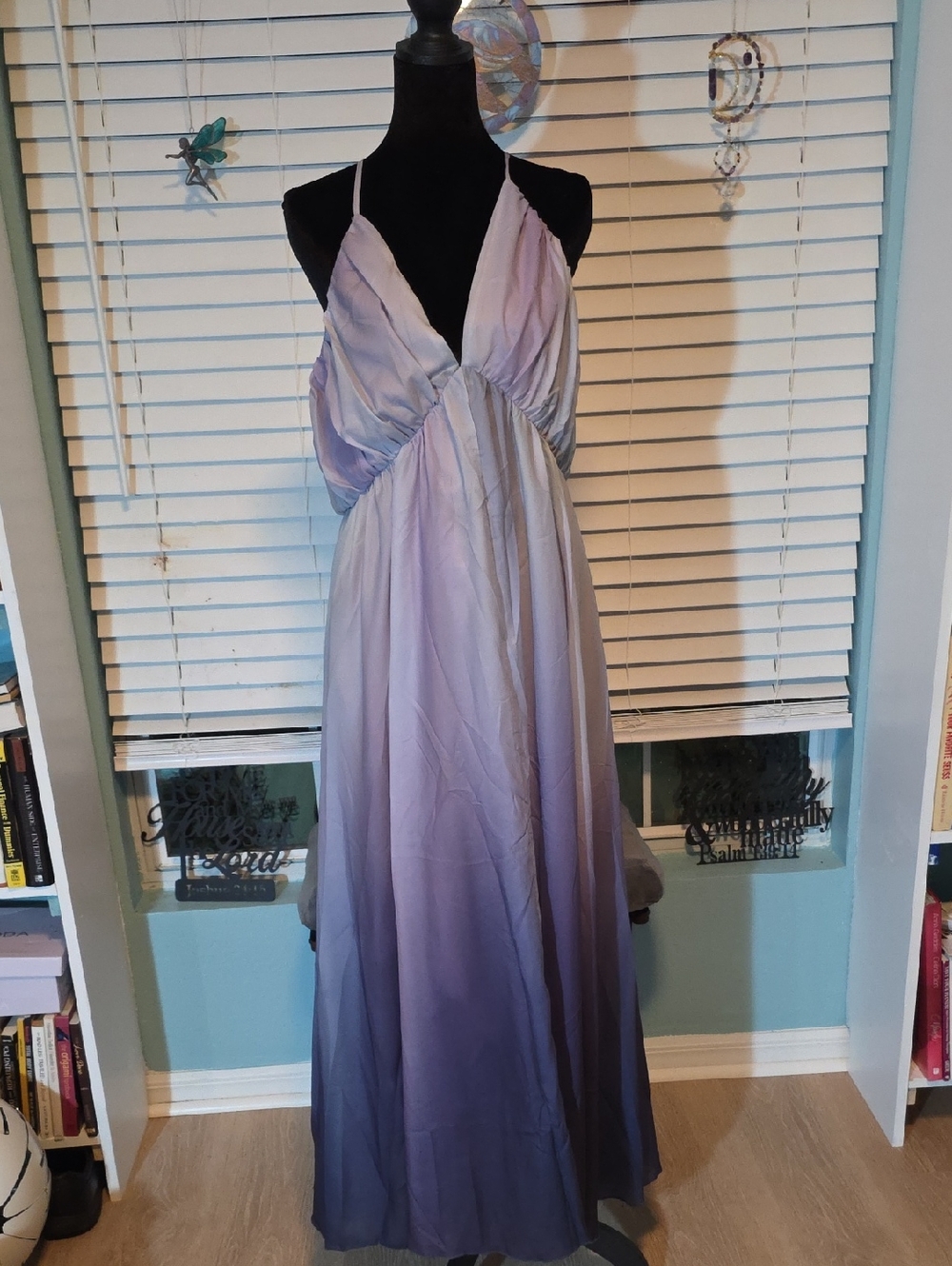 SHEIN Lavender Ombre Maxi Dress